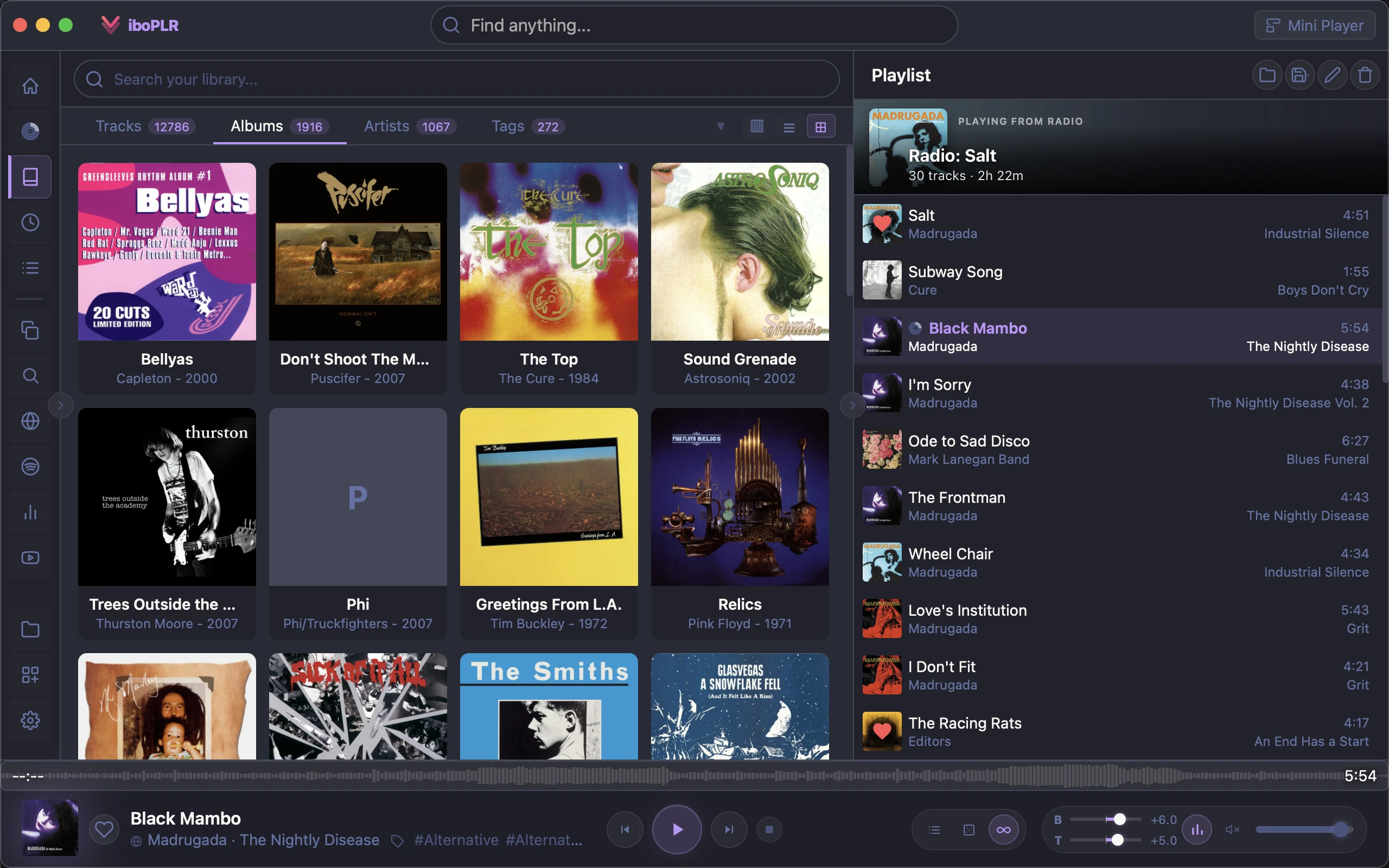 Viboplr library albums in tiles view
