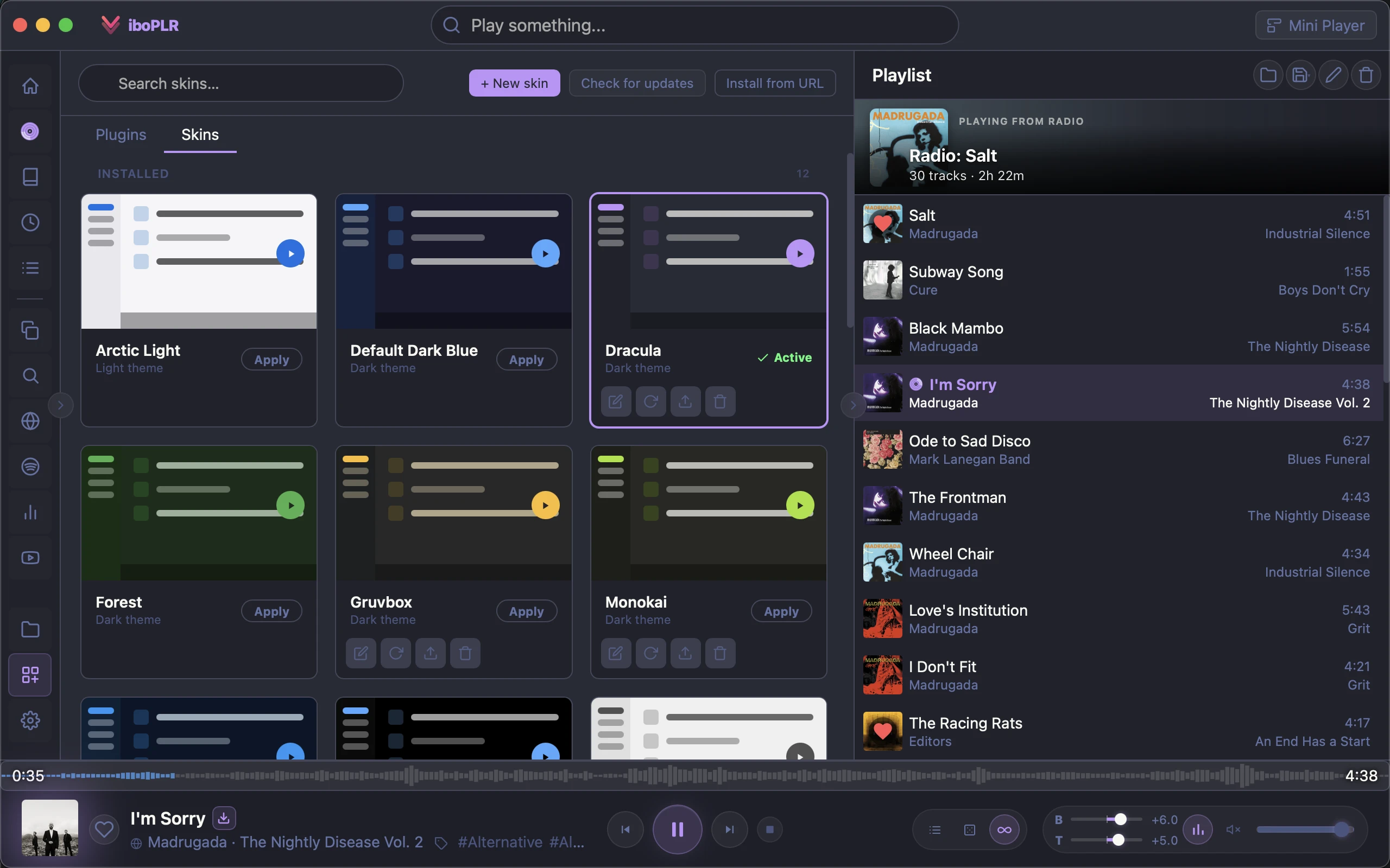 Viboplr installed skins gallery